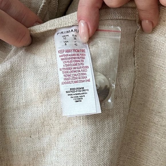 Linen Blend Elongated Double Breasted Blazer - Picture 12 of 13